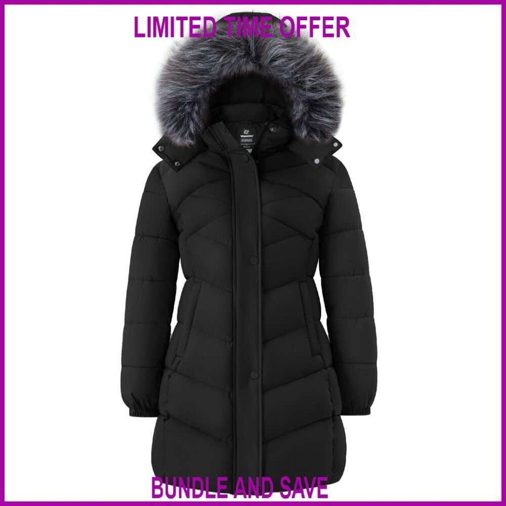 Women's Long Waterproof Quilted Puffer Jacket Warm Winter Coat
